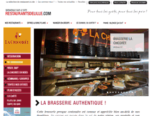 Tablet Screenshot of chicoree.restaurantsdelille.com
